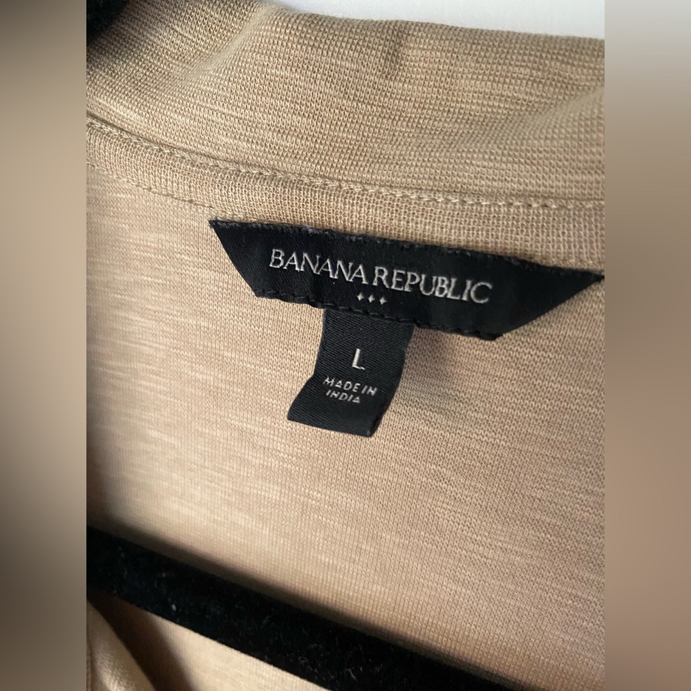Banana Republic Tan Sleeveless Collared Tank Top Women’s Large - Picture 5 of 7